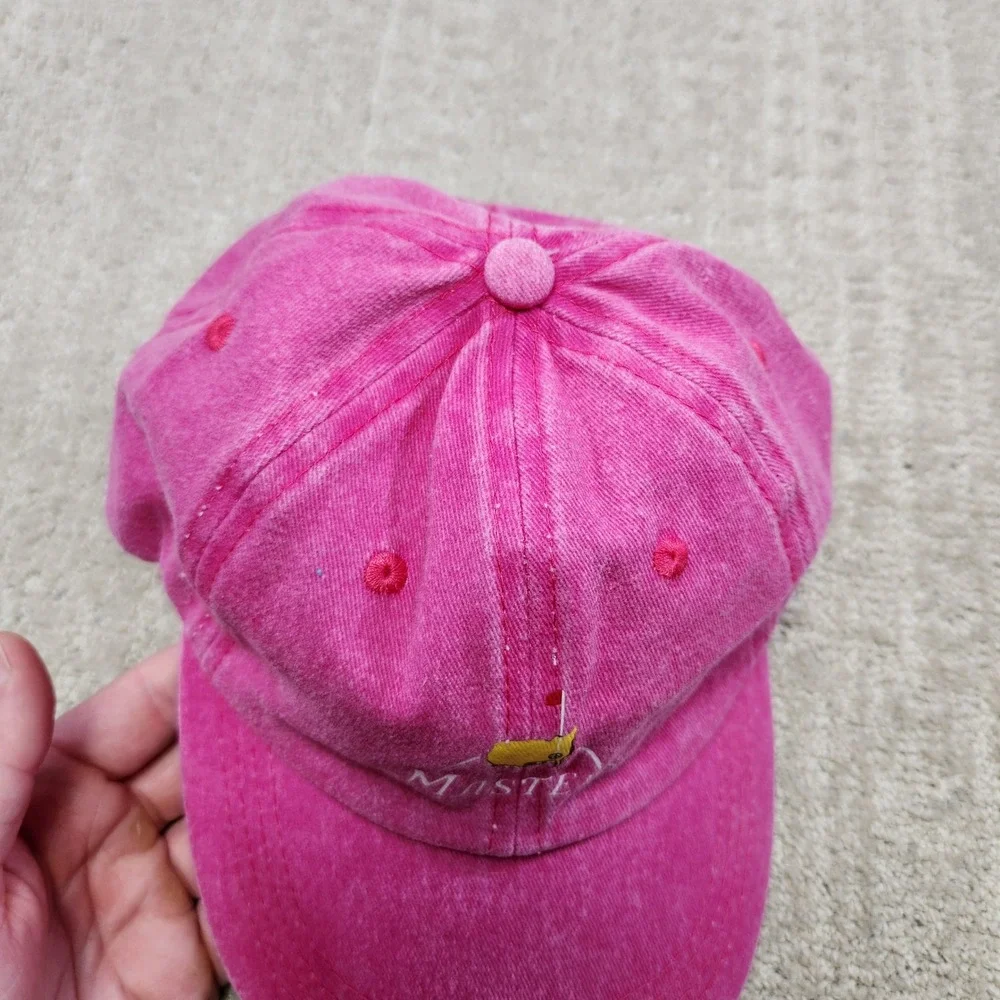 Masters‎ Tournament Golf Hat Pink Adjustable Strapback Dad Cap Embroidered Logo